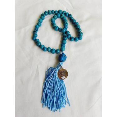 Imagem de Kit 20 Japamalas 54 Contas Semente de açaí - Paz Interior Store, Azul