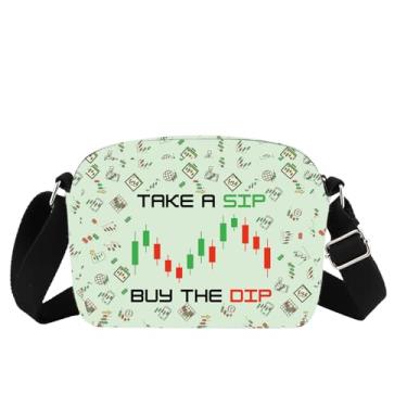 Imagem de MBMSO Presente do mercado de ações, dê um gole e compre a bolsa tiracolo para investidores comerciantes, presentes para amantes de investidores, Mercado de ações Hb-cb, Bolsa tiracolo pequena