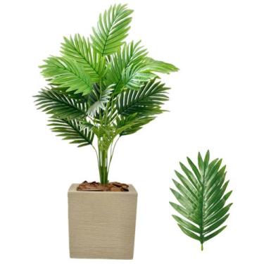 Imagem de Planta Palmeira Artificial Vaso Polietileno Quadrado Casca - FlorImp