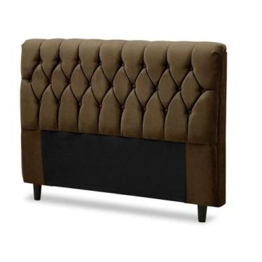 Imagem de Cabeceira Cama Box Casal King Size 195cm Eloá Estofada Suede Premium -