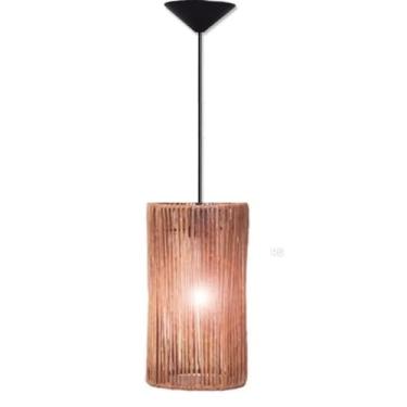 Imagem de Lustre Pendente Luminarias Teto Rustica Redonda 18x30