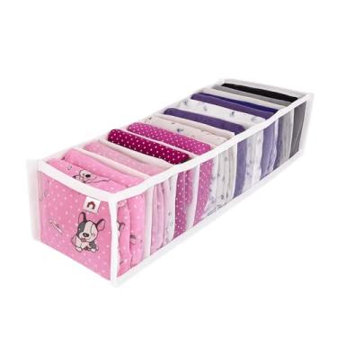 Imagem de Organizador de Gaveta para Calcinhas Roupas Íntimas 10x40x10cm com 10 Divisórias Cuecas Meias Guarda Roupa (1)