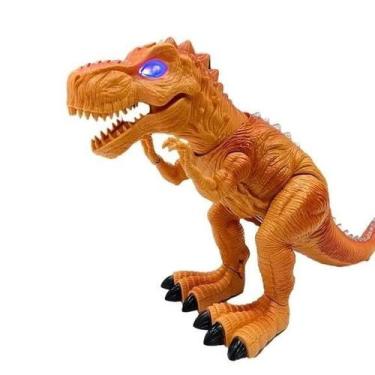 Imagem de Brinquedo Dinossauro Rex Anda Solta Fumaça Emite Som E Luzes Nos Olhos