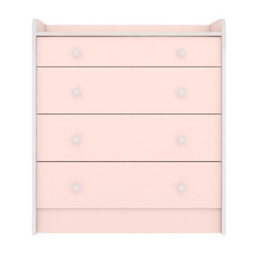 Imagem de 2523 - Comoda Com Trocador Doce Sonho Rosa Acetinado (2523.91)
