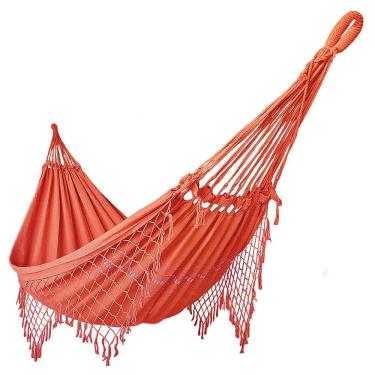 Imagem de Rede De Dormir Casal Balanço De Algodão Laranja