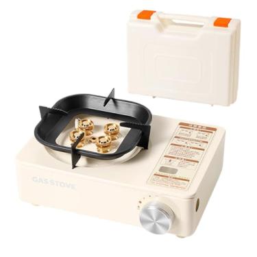 Imagem de Rrlihjgu Fogão Portátil - Fogões para Cozinhar ao Ar Livre com Maleta de Transporte,Equipamento de Cozinha com Controlo de Calor Preciso e Ignição Automática para Montanhismo, Expedição e Viagens ao