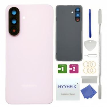 Imagem de HYYHFIX Substituição de vidro traseiro Galaxy A56 para Samsung Galaxy A56 5G SM-A566E 17.0 cm capa traseira de vidro à prova d'água e kit de ferramentas de reparo profissional (Awesome Pink)