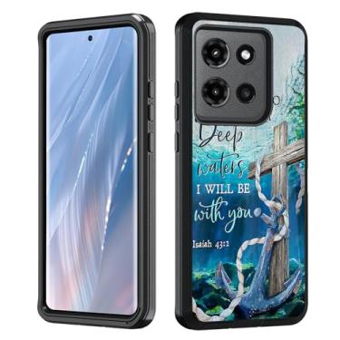 Imagem de BWOOLL Capa para Moto Edge 5G 2025, capa resistente 3 em 1 híbrida de policarbonato rígido e silicone macio à prova de choque capa de proteção contra quedas para Motorola Moto Edge 5G 2025, citação