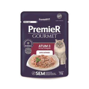 Imagem de Sachê Premier Gourmet Gatos Castrados sabor Atum 70 g - PREMIER PET, 3