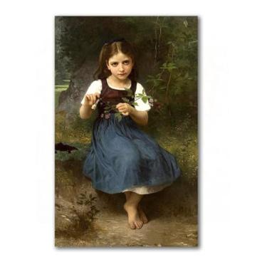 Imagem de LXURY Bouguereau. O lanche. Reprodução de pinturas famosas. Arte de parede em tela. Pôsteres e impressões. Imagem para decoração de casa 80 x 128 cm sem moldura