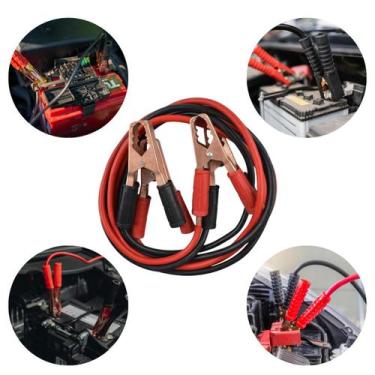 Imagem de Kit 2 Cabos Para Recarga Bateria Automotiva Chupeta Partida Carro Moto