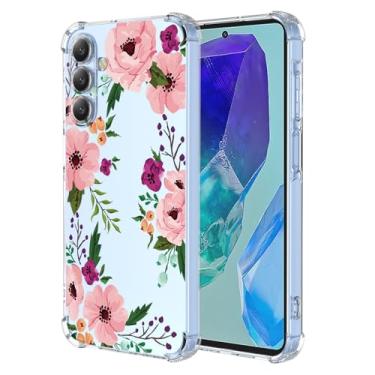 Imagem de RRXSYXL Capa para Samsung M55 5G, Samsung C55 com estampa floral transparente, capa macia à prova de choque para Samsung Galaxy M55 5G, Samsung Galaxy C55, flor de cerejeira