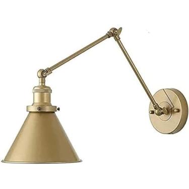 Imagem de Arandela De Parede Industrial Ajustável, Lâmpada De Parede De Braço Oscilante, Luz De Parede De Metal Retrô De Fazenda, Luminária Interna Única Para Quarto Sala De Estar Cozinha, Silver