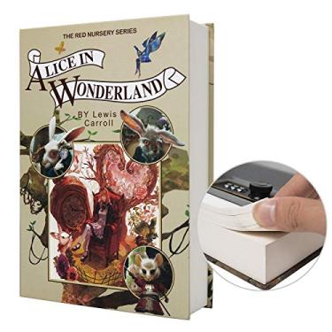 Imagem de Cofre de papel em formato de livro real, com compartimento oculto secreto, cadeado com segredo, 22 cm x 15,5 cm x 5 cm (Alice – Segredo)