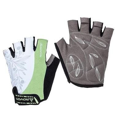 Imagem de ROVOS Luvas de ciclismo para homens/mulheres [almofada de esponja de memória de 5 mm] Luvas de ciclismo de meio dedo para ciclismo / treino, motocicleta, academia, treinamento, atividades ao ar livre