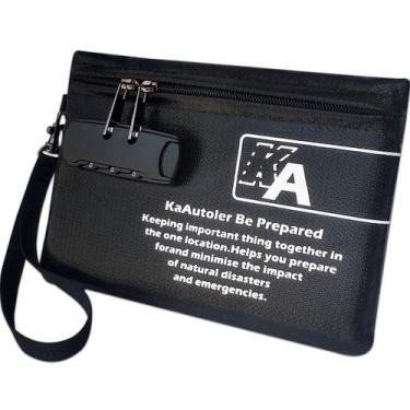 Imagem de Bolsa à prova de fogo KaAutoler pequena com fechadura Bolsa de dinheir