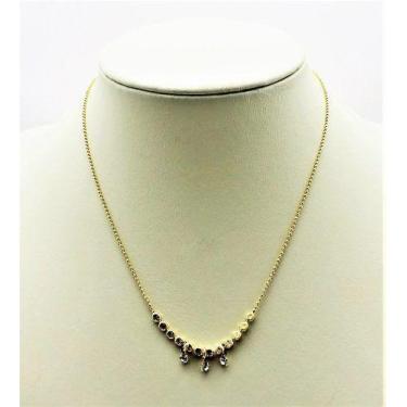 Imagem de Gargantilha Strass Círculos Raiados Banho Ouro 18k 2507 - Très Chic Jo