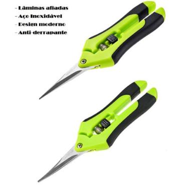 Imagem de Tesoura de Poda Jardinagem Manucure Ponta CURVA em Aço INOX - Save Sho