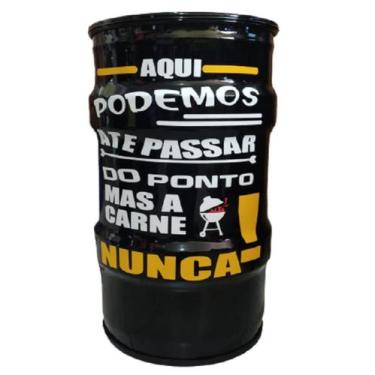 Imagem de Lixeira Tambor Aquipodemos Ate Passa Do Ponto Tonel 50Lt - Emporio Can