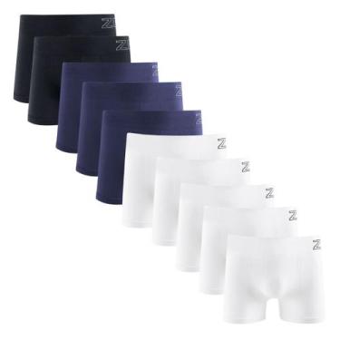 Imagem de Kit 10 Cuecas Boxer Zee Rucci Microfibra Poliamida Cos Elastico Sem Co