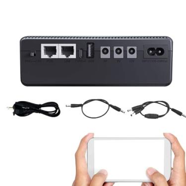 Imagem de Rrlihjgu Fonte de bateria do roteador, fonte de bateria de backup para roteador | Fonte de reserva de 10400 Mah, de ininterrupta compacta, fonte de para câmera wi-fi