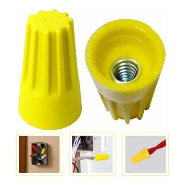 Imagem de 2X 100Un Conector Emenda Rápida Torção 0,8 Á 7,5Mm - Amarelo