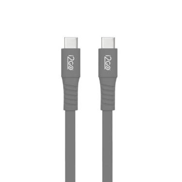 Imagem de Cabo USB-C + USB-C 1,2M 3A Cinza i2GO
