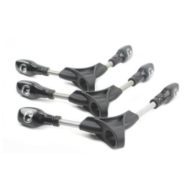 Imagem de Fun Dive Par de Tiras de Mola para Nadadeiras de Mergulho, Preto, Aço Inox e Borracha, Tamanhos S/M/L/XL, 33-39cm, Engate Rápido (S)