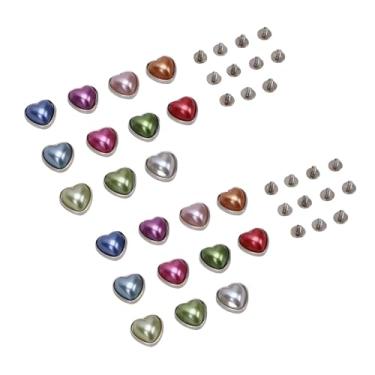 Imagem de GLOGLOW Botões de Rebite de Materiais Feitos à Mão, Projetos da Moda Rebites Decorativos de Pérolas Faux Se Ajustam para Sacos de Bolsas de Couro de Coletas de Coletes 22 Seta de Botão de Em Forma de Coração Em Forma de Coração