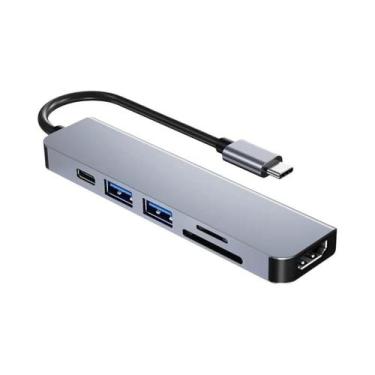 Imagem de Hub USB-C 4K HDMI Com Leitor De Cartão SD/TF, USB 3.0/2.0 E Dock De Ca