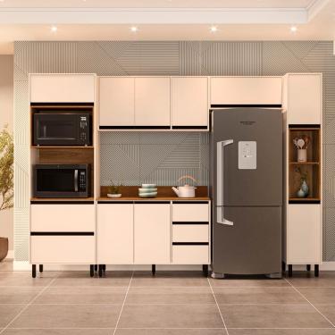 Imagem de Cozinha Compacta 5 Peças 250043 Com Tampo Koya Creme Politorno Móveis