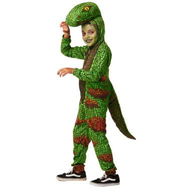 Imagem de Fantasia Lagarton Infantil Halloween Macacão Menino Luxo