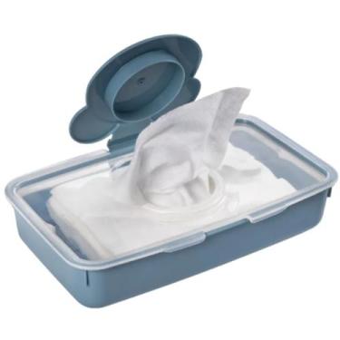 Imagem de Porta Lenço Umedecido Lúdico Urso Azul Plasútil - Plasutil