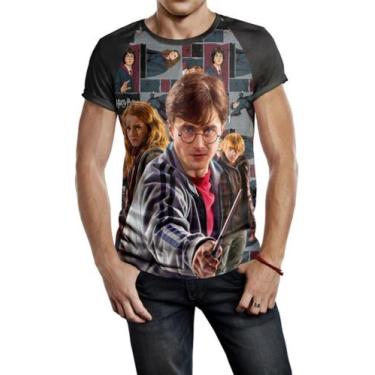 Imagem de Camiseta Raglan Masculina Full Print Harry Potter Ref:392 - smoke, Pre