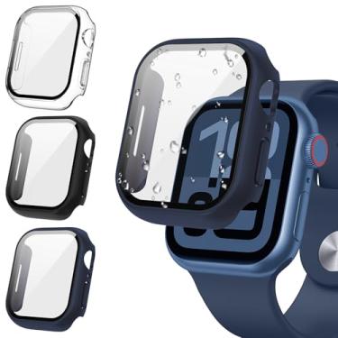 Imagem de Tensea Película de vidro temperado rígido para smartwatch, protetor de policarbonato, 3 peças, mulheres e homens