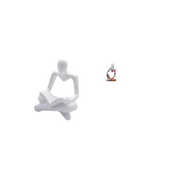 Imagem de Fenteer Escultura de Resina Abstrata Imaginativa, Estatueta para Sala de Estar, Quarto, Escritório, Mesa, Estante, Gaveta, Loja, Decoração, Colecionável