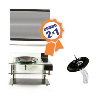 Imagem de Combo 2 em 1 - Gabinete 70cm Turquia + Torneira Ibiza - EKASA, Preto