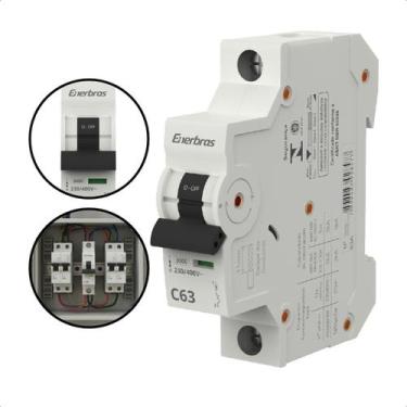 Imagem de Disjuntor Termomagnético 1 Polo Monopolar 3KA DIN 10a 16a 20a 25a 32a 