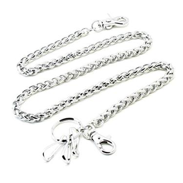 Imagem de DoubleK – Carteira básica e simples com chave forte (76,2 cm) MLT CS39, Prata, 10" ( Length Overall 13" )