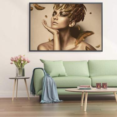 Imagem de Quadro Mulher Coroa De Louros 60x40 Cm Vidro Impresso