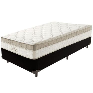 Imagem de Cama Box Preto E Colchão King Best Molas Ensacadas Solteiro 88x188x33 Anjos