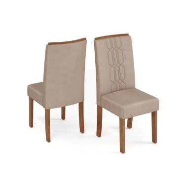 Imagem de Cadeira Sala De Jantar Zoe Ocre-veludo Creme Dj Móveis