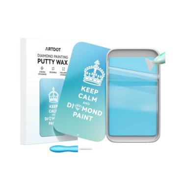 Imagem de ARTDOT Cera de massa adesiva duradoura para kits de arte de diamante para adultos, cola de argila forte com caixa de armazenamento deslizante para acessórios e ferramentas de pintura de diamante