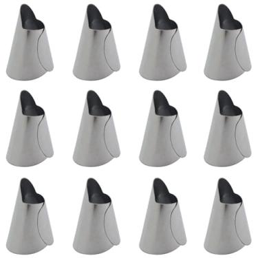 Imagem de XGNG 20 peças de aço inoxidável protetor de dedo descascador utensílio de cozinha protetor de unha de metal prateado adequado para máquinas de corte e frutos do mar