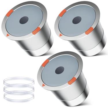 Imagem de Filtros de café reutilizáveis em aço inoxidável, recarregáveis, para cafeteiras Keurig 2.0 e 1.0 (pacote com 3)