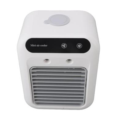 Imagem de Refrigerador de ar portátil, mini ventilador CA operado por bateria de lítio com bateria recarregável, carregamento USB, ventilador de resfriamento pessoal para escritório em casa, ao ar livre