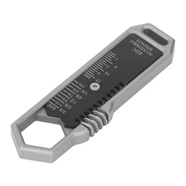 Imagem de HilBeliFU Chave EDC de 6 a 19 mm, chave ajustável EDC de liga de aço com braçadeira de bolso destacável, pequenas chaves multiferramentas portáteis para marcenaria, garagem, fábricas, 9,8 x 2,7 x 0,8