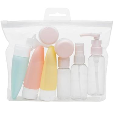 Imagem de Kit Frascos De Viagem 11 Peças Com Necessaire Transparente
