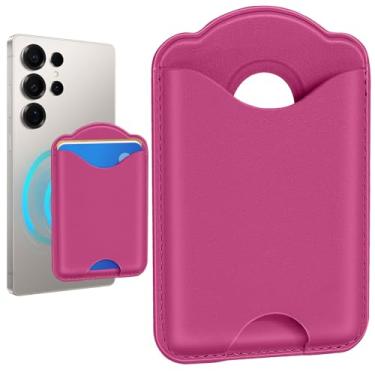 Imagem de Fjdcslwx Compatível com porta-cartão magnético Magsafe – carteira de telefone para Samsung S25 Series, para iPhone 17/16/15/14/13/12 série para mulheres e homens para Apple Mag RFID Magnet Fit 3