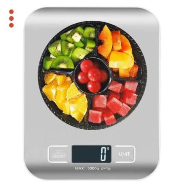Imagem de Balança Digital 10kg Aço Inox Alta Precisão Portátil LCD - KAPBOM